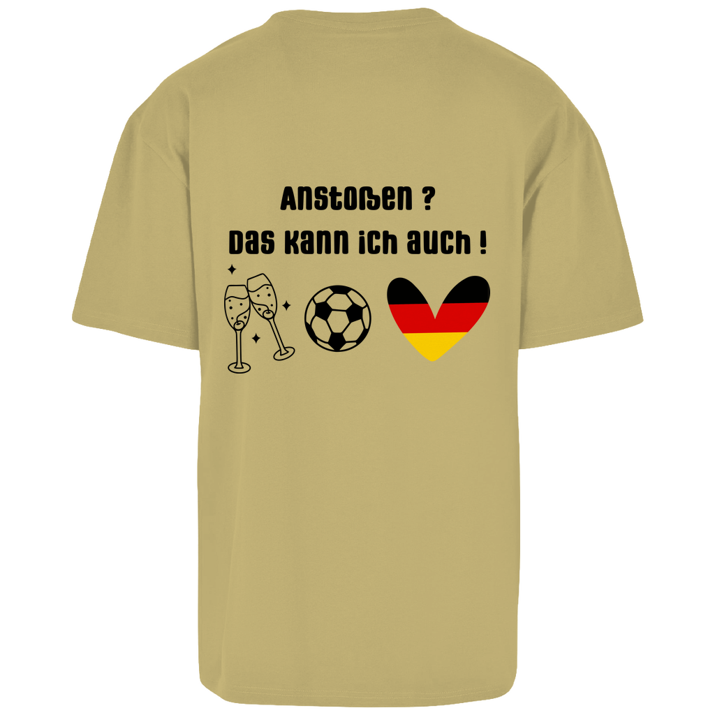 Anstoßen? Kann ich auch -Oversize T-Shirt (beideseitig bedruckt mit unterschiedlichen Motiven)