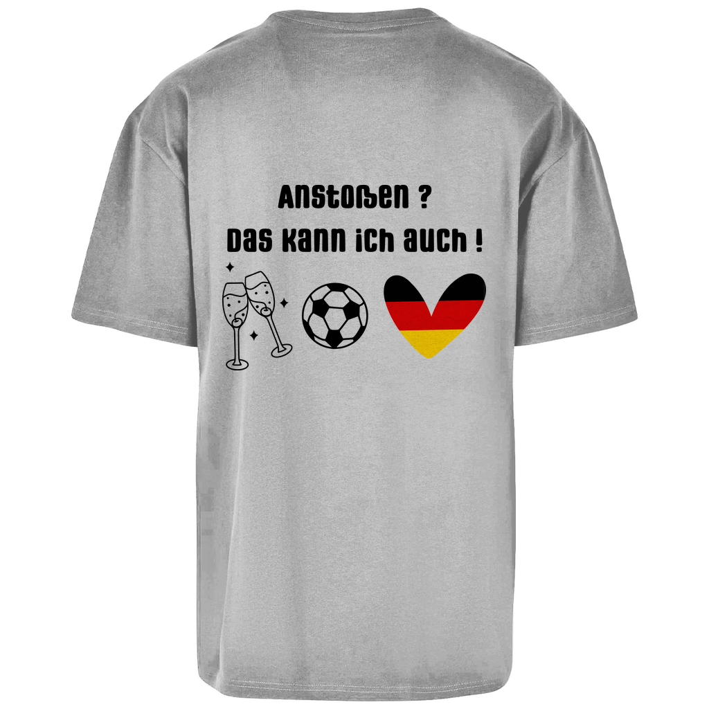Anstoßen? Kann ich auch -Oversize T-Shirt (beideseitig bedruckt mit unterschiedlichen Motiven)