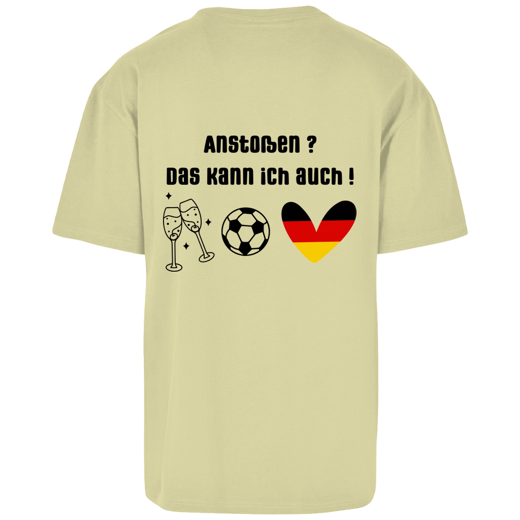 Anstoßen? Kann ich auch  -Oversize T-Shirt (beideseitig bedruckt mit unterschiedlichen Motiven)