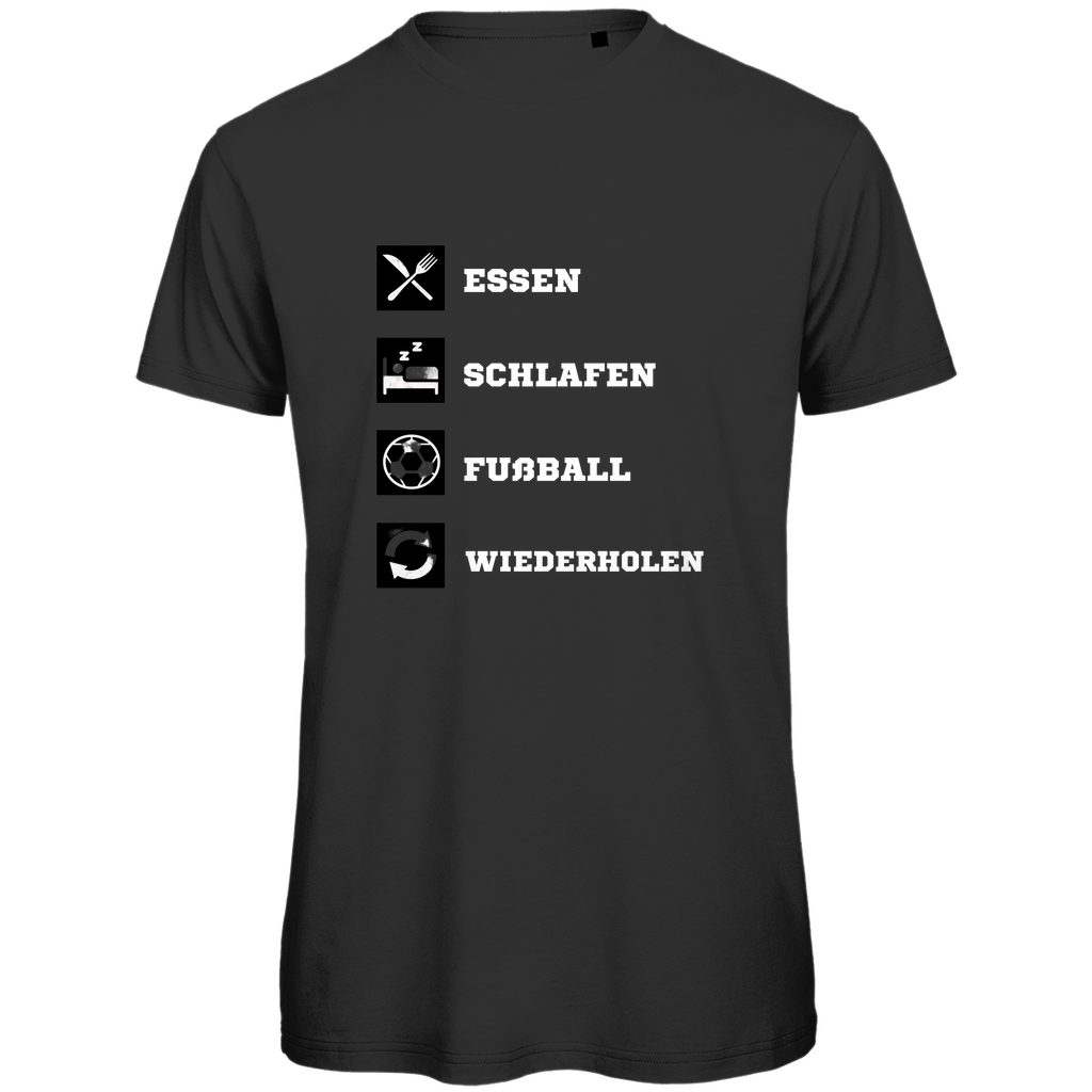 Essen-Schlafen-Fußball - Premium T-Shirt