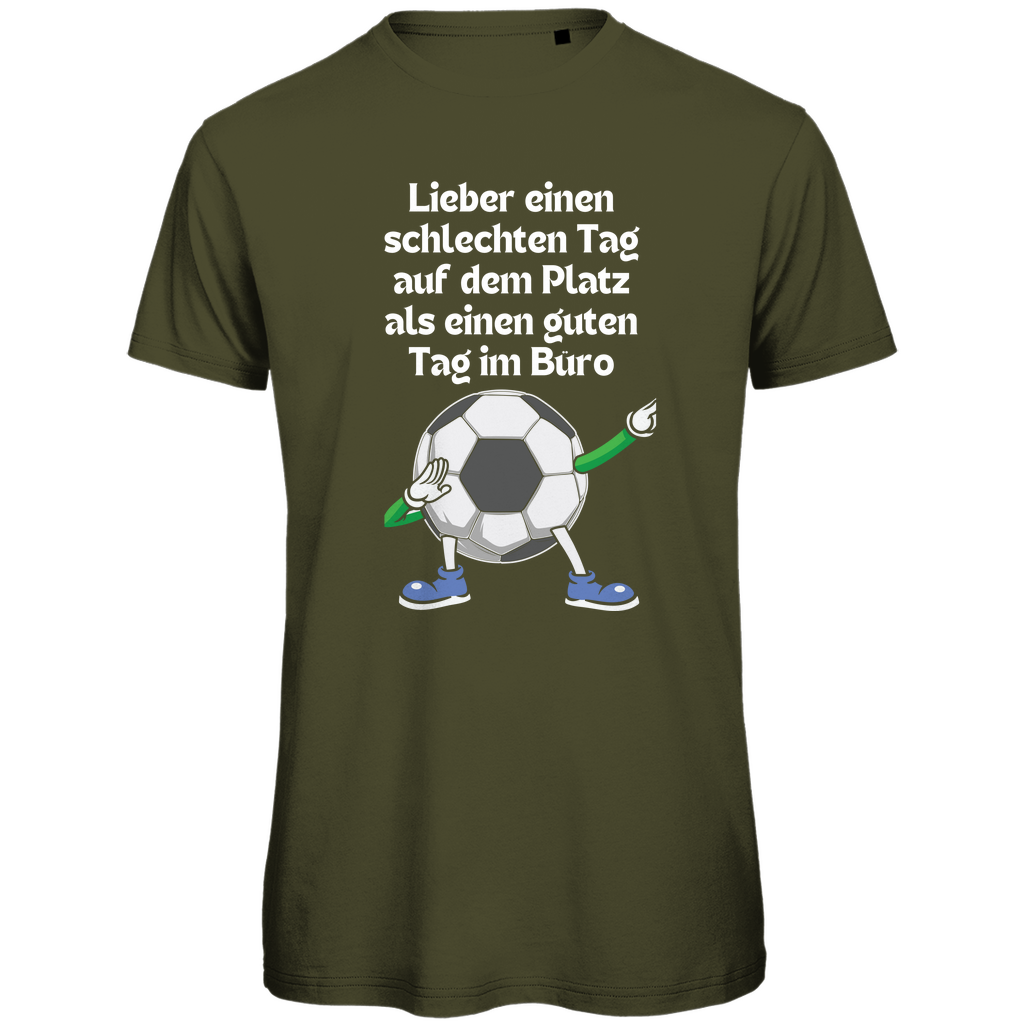 Lieber auf dem Platz als im Büro - Premium Bio T-Shirt