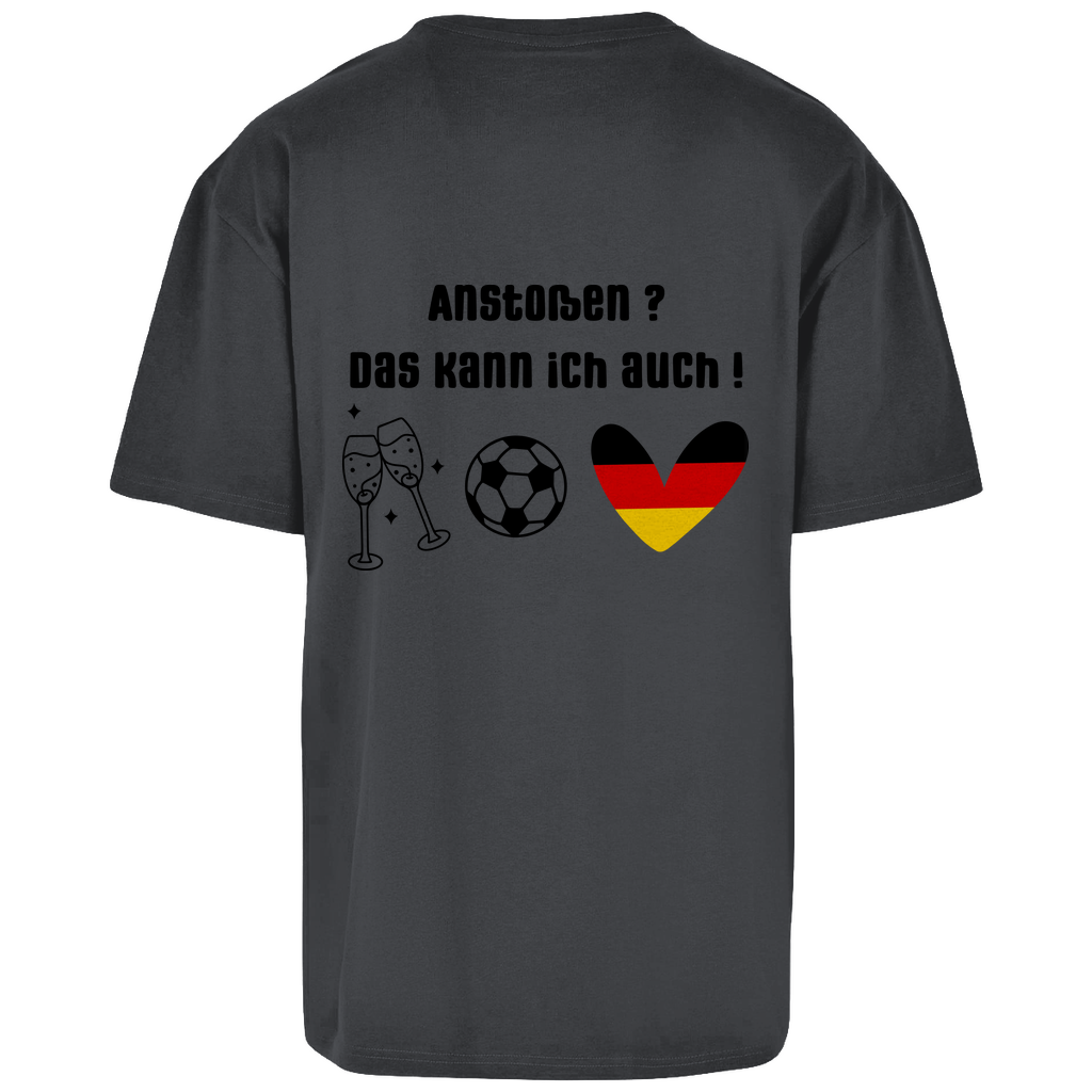 Anstoßen? Kann ich auch  -Oversize T-Shirt (beideseitig bedruckt mit unterschiedlichen Motiven)